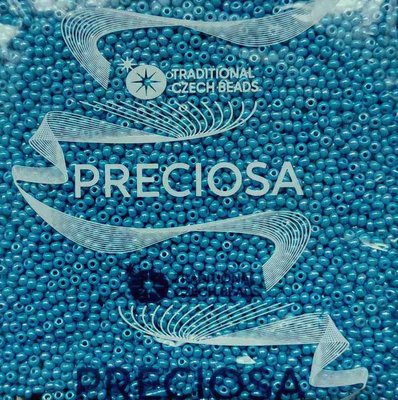 64050 Бісер чеський 50г, "PRECIOSA", №10, блакитний, непрозорий, трохи-райдужний. 64050 фото