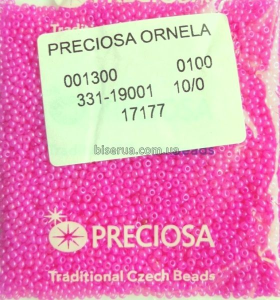 17177 Бисер чешский 50г, "PRECIOSA", №10, розовый, полупрозрачный. 17177 фото
