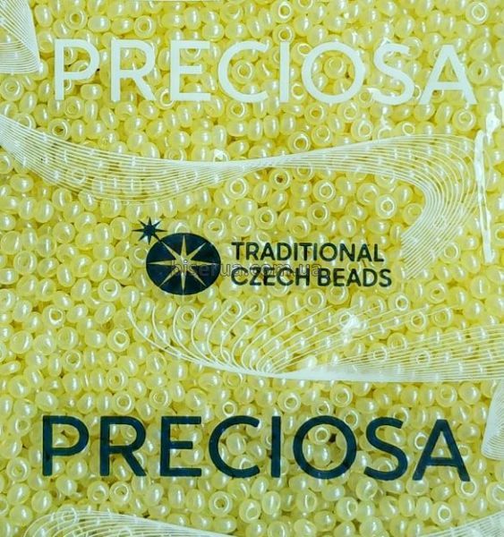 17286 Бісер чеський 50г, "PRECIOSA", №10, світло-жовтий, напівпрозорий. 17286 фото