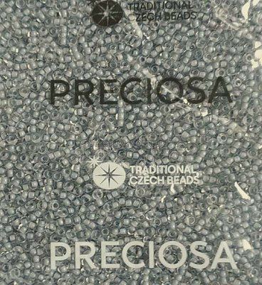 38342 Бісер чеський 25г, "PRECIOSA", №10, сірий, прозорий, профарбований всередині. 38342/25 фото