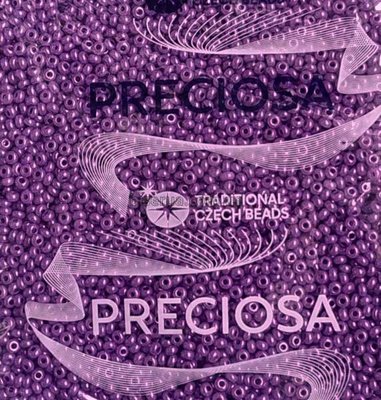 17328 Бисер чешский 50г, "PRECIOSA", №10, фиолетовый, полупрозрачный. 17328 фото
