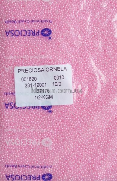 37175 Бісер чеський 50г, "PRECIOSA", №10, світло-рожевий, непрозорий, перлинний. 37175 фото