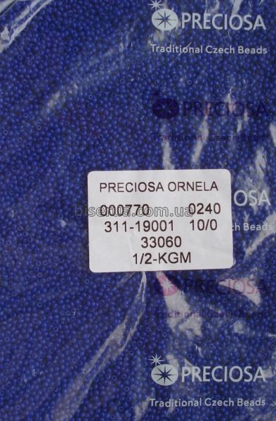 33060 Бисер чешский 25г, "PRECIOSA", №10 (арт.33060) тёмно-синий, непрозрачный. 33060/25 фото