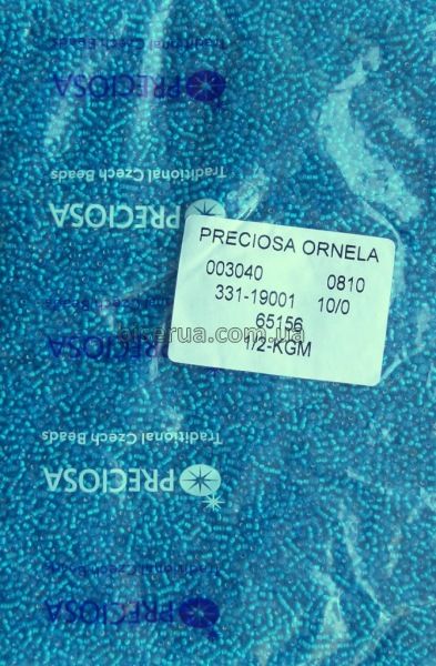 65156 Бисер чешский 50г, "PRECIOSA", №10, тёмно-голубой, прозрачный, окрашенный внутри. 65156 фото