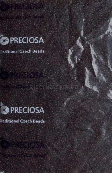 10110 Бисер чешский 25г, "PRECIOSA", №10, прозрачный, тёмно-коричневый. 10110/25 фото