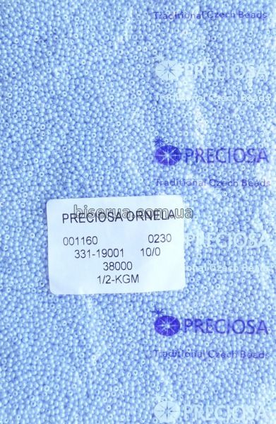 38000 Бісер чеський 50г, "PRECIOSA", №10, світло-бузковий, непрозорий, глянцевий. 38000 фото