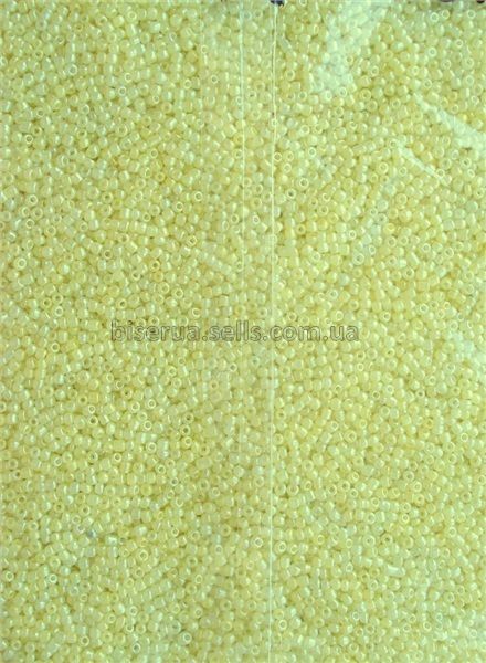 Бісер китайський дрібний 25г, світло-жовтий, перлинний, непрозорий, 1,5-2мм, код М-503B. М-503В/25 фото