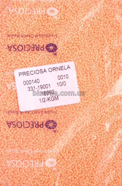 16992 Бісер чеський 50г, "PRECIOSA", №10, світло-помаранчевий, непрозорий. 16992 фото