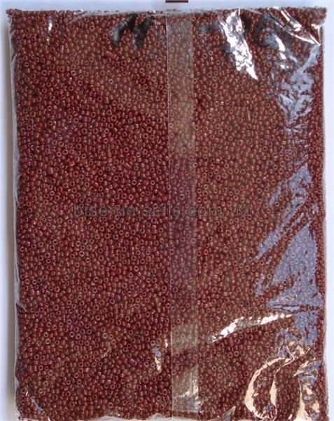 Бісер китайский дрібний 25г, шоколадно-коричневий непрозорий, 1,5-2мм, код М-901. М-901/25 фото