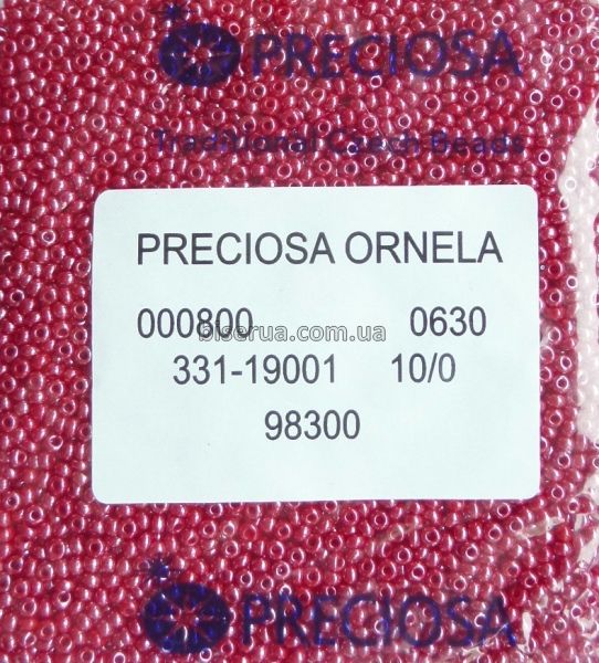 98300 Бисер чешский 50г, "PRECIOSA", №10, бордовый, непрозрачный, глянцевый. 98300 фото