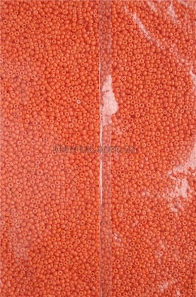 Бісер китайський дрібний 25г, помаранчевий, непрозорий, 1,5-2мм, код М-401A. М-401А/25 фото