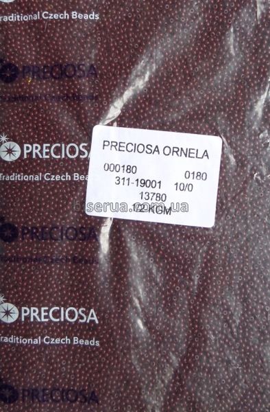 13780 Бисер чешский 50г, "PRECIOSA", №10, бордово-шоколадный, непрозрачный. 13780 фото