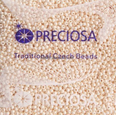 46112 Бісер чеський 25г, "PRECIOSA", №10, кремово-бежевий, непрозорий, перлинний. 46112/25 фото