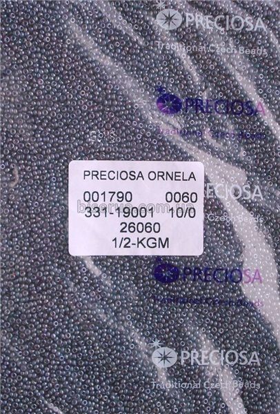 26060 Бісер чеський 25г, "PRECIOSA", №10, лиловий, прозорий, глянцевий. 26060/25 фото