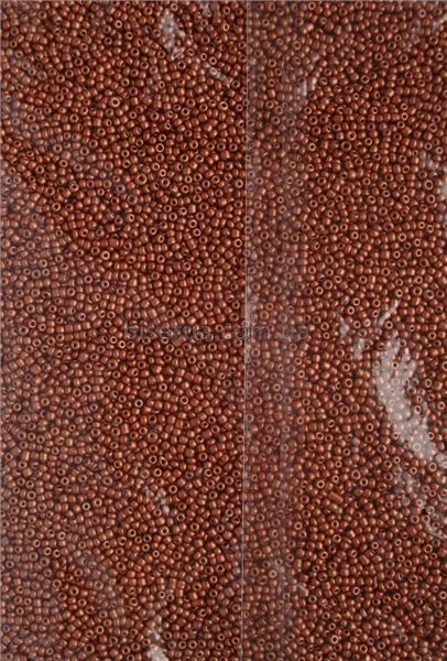 Бісер китайський дрібний, світло-каштановий, сатиновий 1,5-2мм, код М-945. М-945/25 фото