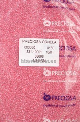 38698 Бісер чеський 25г, "PRECIOSA", №10, кораловий, прозорий, профарбований всередині. 38698/25 фото