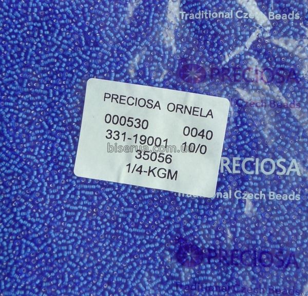 35056 Бисер чешский 50г, "PRECIOSA", №10, сиреневый, прозрачный, окрашенный внутри. 35056 фото