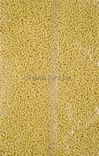 Бісер китайський дрібний 25г, гірчично-жовтий, непрозорий, 1,5-2мм, код М-514A. М-514А/25 фото