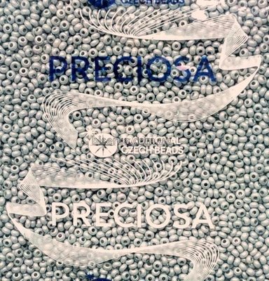 16742 Бісер чеський 50г, "PRECIOSA", №10, сірий, непрозорий. 16742 фото