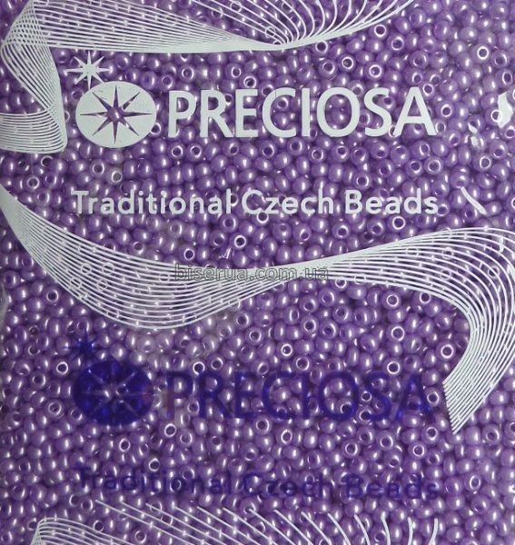 17728 Бісер чеський 50г, "PRECIOSA", №10, фіолетовий, напівпрозорий. 17728 фото