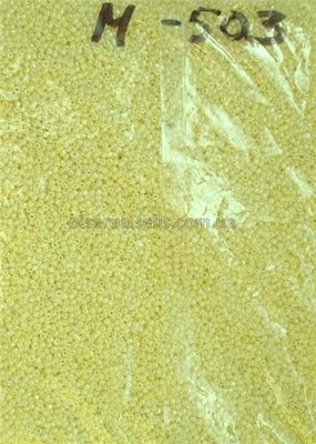 Бисер китайкий мелкий 450г, светло-жёлтый, жемчужный непрозрачный 1,5-2мм, код М-503. М-503 фото