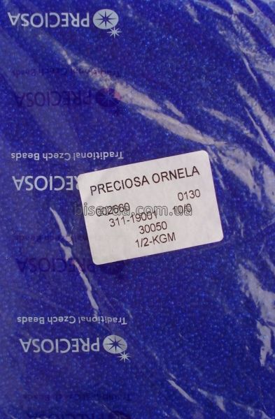 30050 Бисер чешский 25г, "PRECIOSA", №10, прозрачный, тёмно-сиреневый. 30050/25 фото