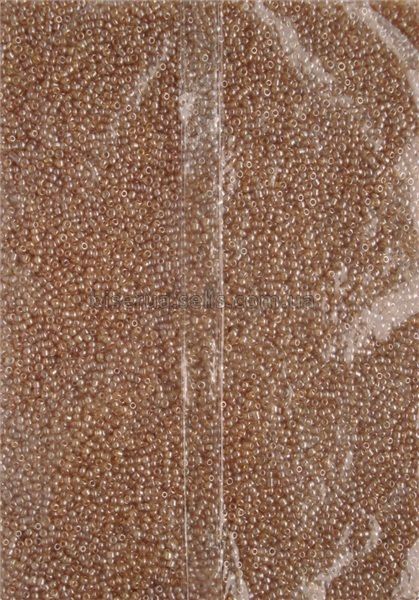 Бісер китайський дрібний 25г, янтарний, прозорий, глянцевий, 1,5-2мм, код М-937. М-937/25 фото