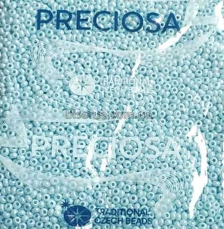 16236 Бісер чеський 50г, "PRECIOSA", №10, блакитний, непрозорий. 16236 фото