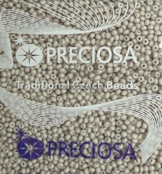 03141 Бісер чеський 50г, "PRECIOSA", №10, сірий, непрозорий. 03141 фото