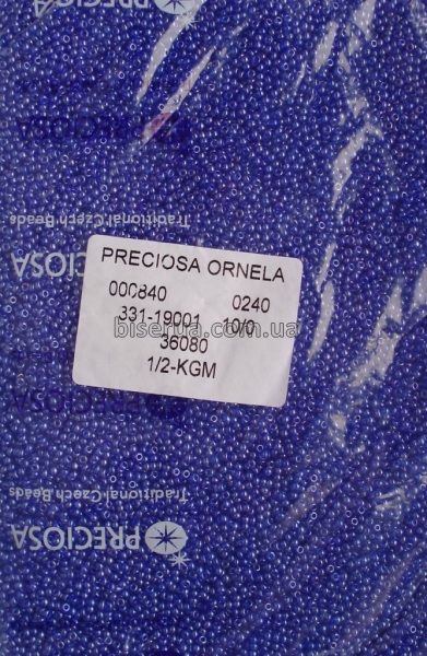 36080 Бісер чеський 50г, "PRECIOSA", №10, бузковий, прозорий, глянцевий. 36080 фото