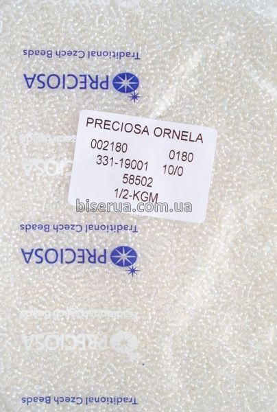 58502 Бісер чеський 25г, "PRECIOSA", №10, прозоре скло, профарбований всередині, райдужний. 58502/25 фото