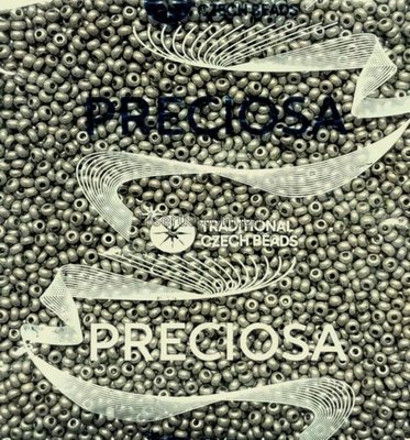 16749 Бісер чеський 25г, "PRECIOSA", №10, темно-сірий, непрозорий. 16749/25 фото
