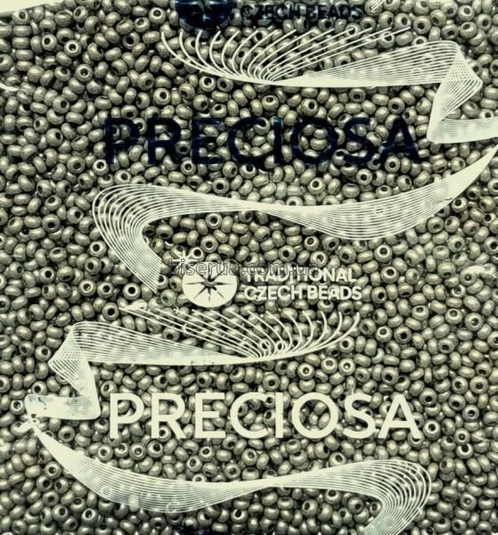 16749 Бісер чеський 25г, "PRECIOSA", №10, темно-сірий, непрозорий. 16749/25 фото