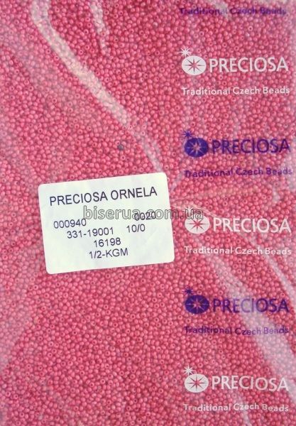 16198 Бисер чешский 25г, "PRECIOSA", №10, розовый, непрозрачный. 16198/25 фото