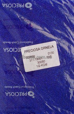 30050к Бісер чеський 50г. "PRECIOSA" №10, прозорий, з квадратною серединкою, темно-бузковий. 30050к фото