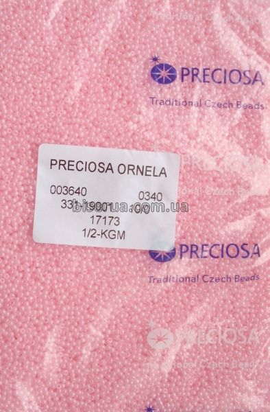 17173 Бісер чеський 50г, "PRECIOSA", №10, світло-рожевий, непрозорий. 17173 фото