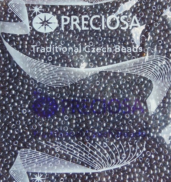 16140 Бисер чешский 50г, "PRECIOSA", №10, тёмно-янтарный, прозрачный, глянцевый. 16140 фото