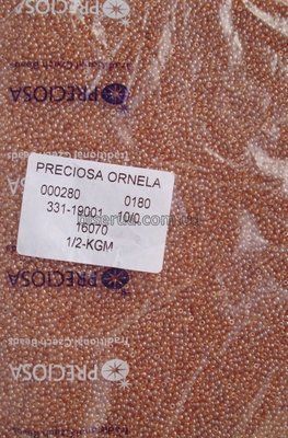 16070 Бісер чеський 25г, "PRECIOSA", №10, бежево-янтарний, прозорий, глянцевий. 16070/25 фото