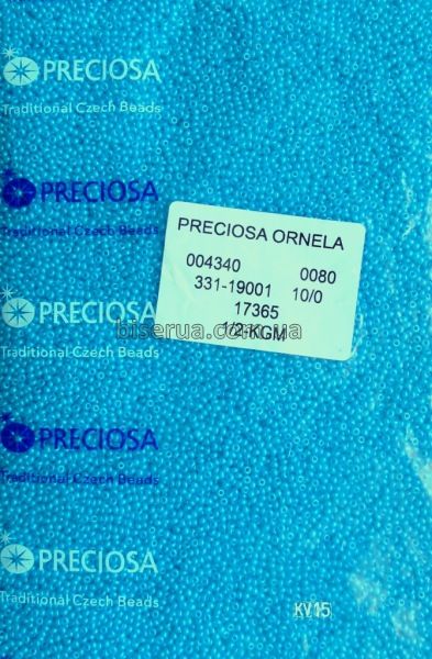 17365 Бисер чешский 50г, "PRECIOSA", №10, голубой, полупрозрачный. 17365 фото