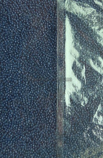 Бісер китайський дрібний, темно-синій, непрозорий, 1,5-2мм, код М-728. М-728/25 фото