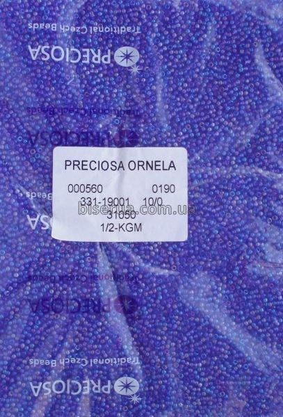 31050 Бісер чеський 50г, "PRECIOSA", №10, фіолетовий, прозорий, райдужний. 31050 фото