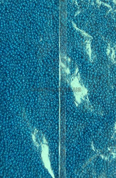 Бісер китайський дрібний, темно-блакитний, непрозорий, 1,5-2мм, код М-726. М-726/25 фото