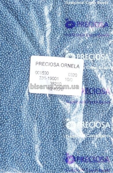 38210 Бісер чеський 25г, "PRECIOSA", №10, блакитно-сталевий, непрозорий, глянцевий. 38210/25 фото