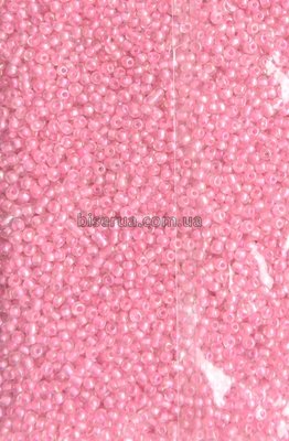 Бисер китайский крупный 25г, светло-розовый, прозрачный, окрашенный внутри, 4мм, код K-323. К-323/25 фото