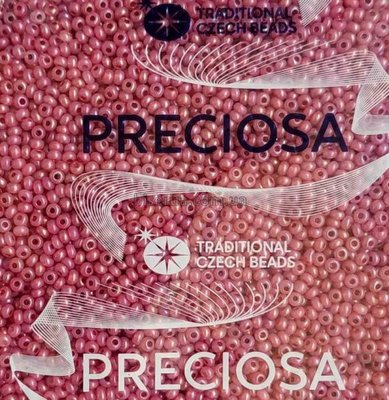 17498 Бисер чешский 25г, "PRECIOSA", №10, бордово-розовый, полупрозрачный, радужный. 17498/25 фото
