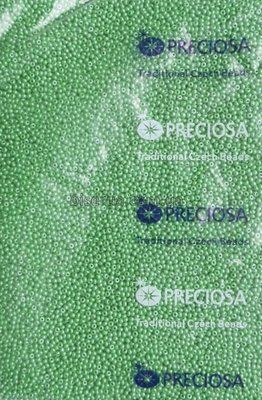 58230 Бісер чеський 25г, "PRECIOSA", №10, салатовий, непрозорий, глянцевий. 58230/25 фото