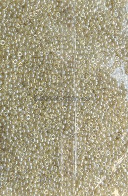 Бісер китайський крупний 25г, світло-гірчичний, прозорий, глянцевий, 4мм, код K-937. К-937/25 фото