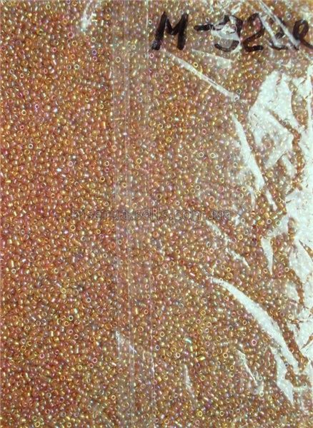 Бісер китайський дрібний 25г, коричневий, прозорий, райдужний, 1,5-2мм, код М-922Р. М-922Р/25 фото