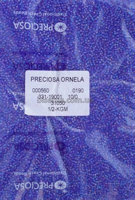 31050 Бісер чеський 25г, "PRECIOSA", №10, фіолетовий, прозорий, райдужний. 31050/25 фото
