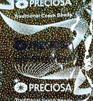 59115 Бісер чеський 25г, "PRECIOSA", №10, бронзовий-бензиновий, непрозорий, глянцевий. 59115/25 фото